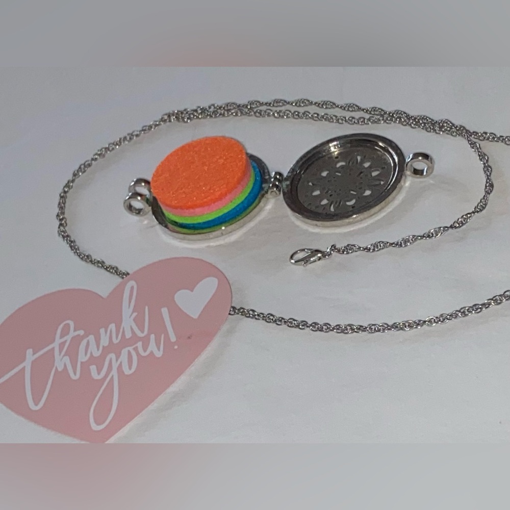 Silver Aromatherapy Locket Necklace